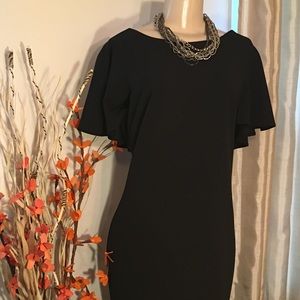 Classy and sexy V-back black dress